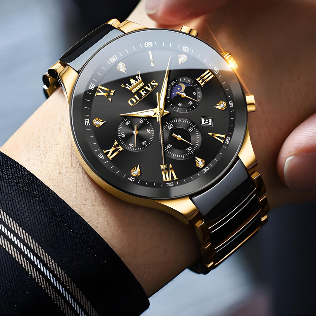 Valorian Crest rozsdamentes acél férfi luxus karóra