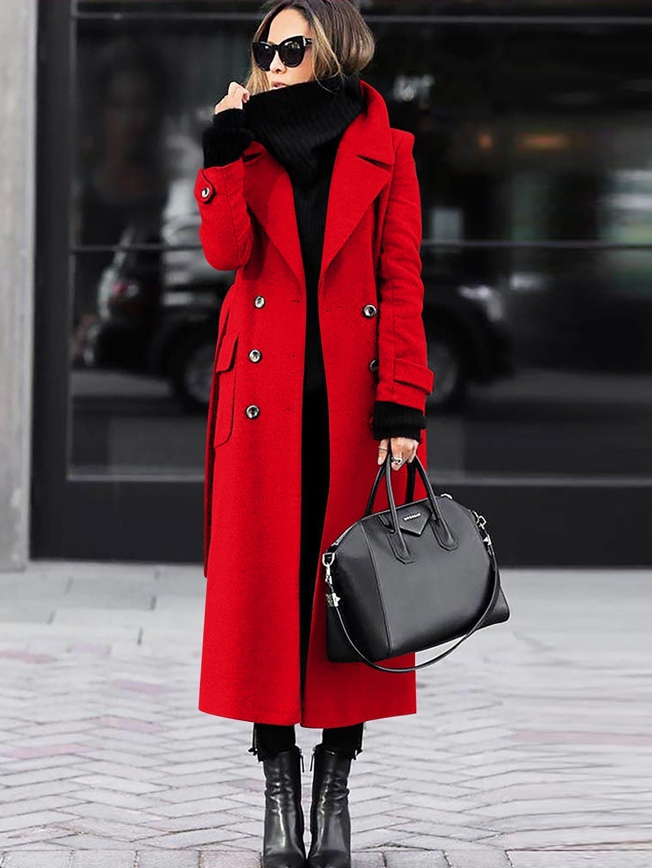 Classic Wool Winter Coat | Double-Breasted Full Length Design | Svulp