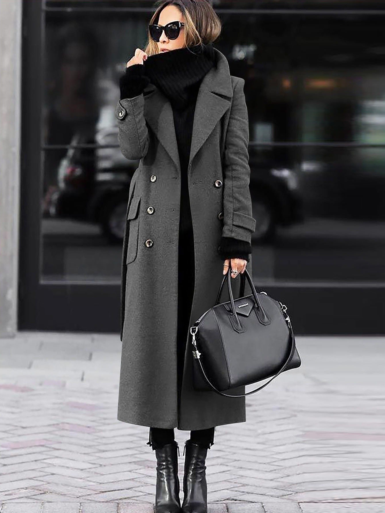 Classic Wool Winter Coat | Double-Breasted Full Length Design | Svulp