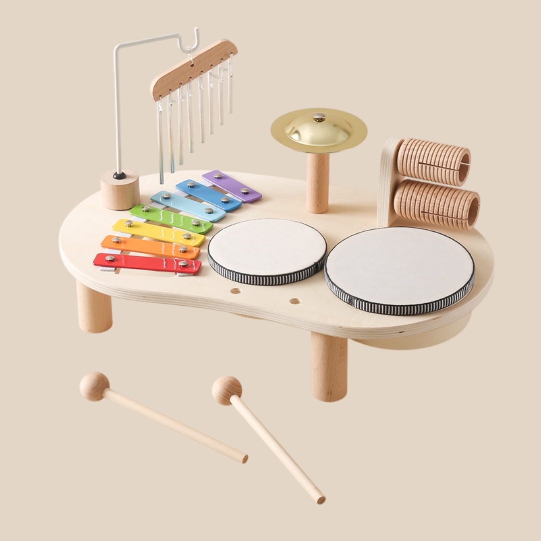Musical Learning Table | Multi-Instrument Wooden Activity Set | Svulp