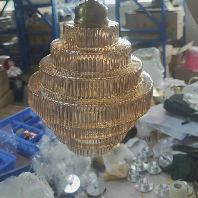 Aurora Layered Nordic Chandelier with Dimmable LED