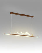 Kirei Zen Long Grain Wood Pendant Light in Japanese Style for Calm Interiors