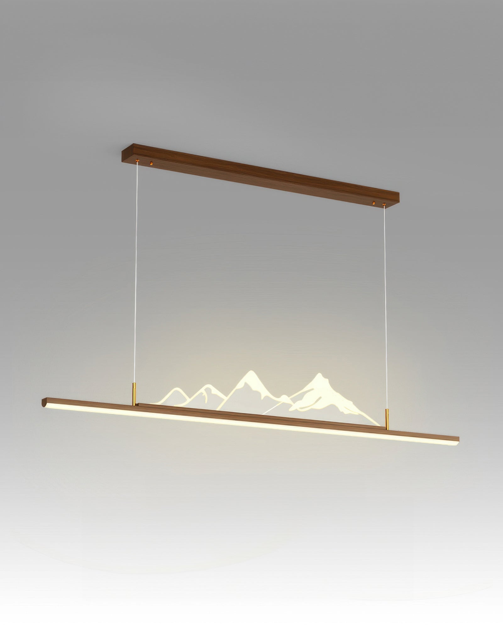 Kirei Zen Long Grain Wood Pendant Light in Japanese Style for Calm Interiors