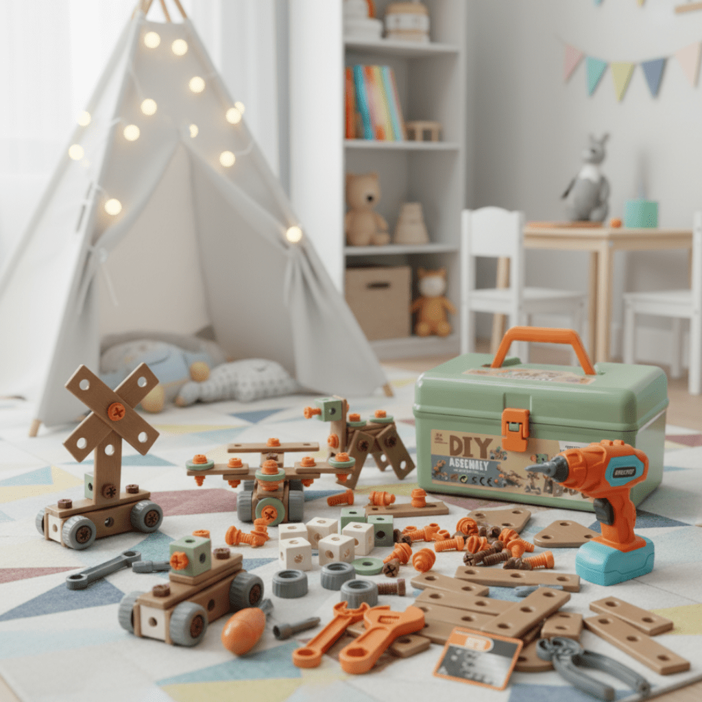 ApexCraft 100-teiliges Werkzeugset für kreative Kinder ab 3 Jahren