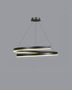 Tavero Mahogany-Style Chandelier With Adjustable Angles And Aluminum Woodgrain