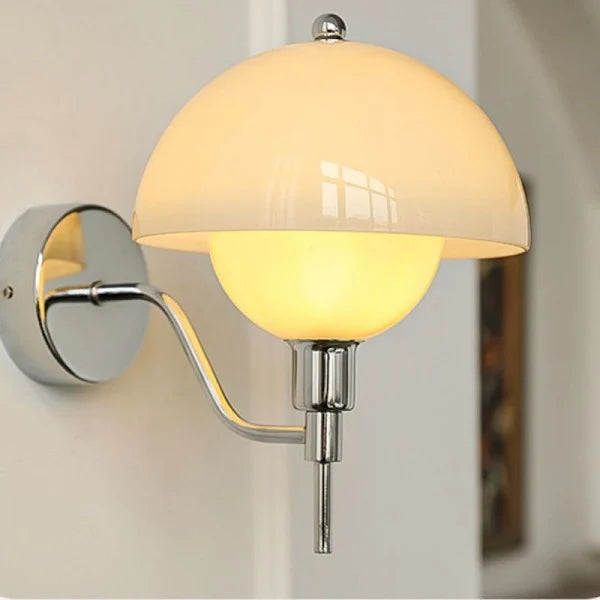 Aurelia Cream Mushroom Hallway Wall Light With Warm Glow