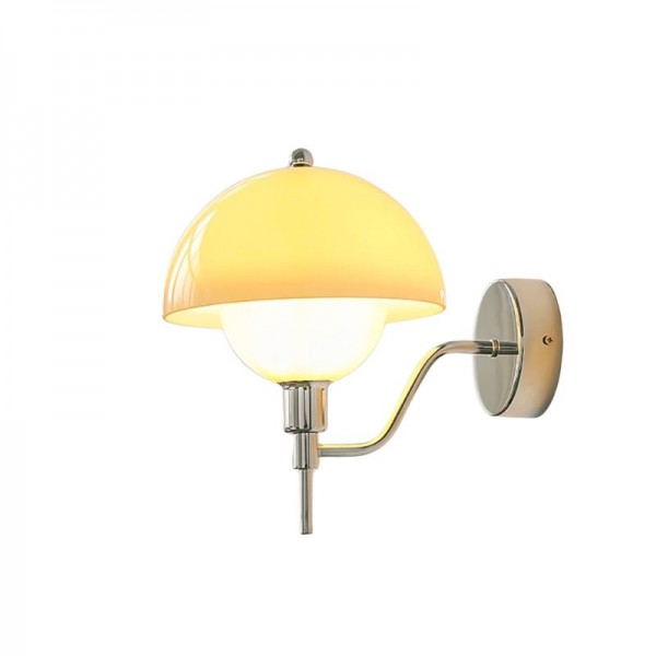 Aurelia Cream Mushroom Hallway Wall Light With Warm Glow