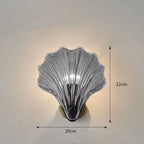 Coralora Shell Glass Wall Sconce with Warm Coastal Glow
