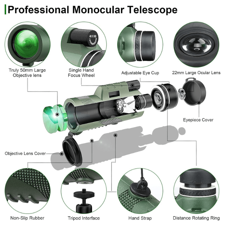 NorthArc 600x Ultra-Zoom Monocular With HD Lens For Hiking