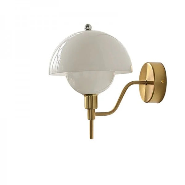Aurelia Cream Mushroom Hallway Wall Light With Warm Glow