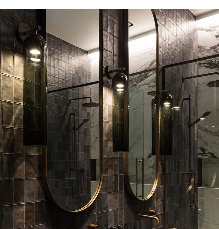 לומניקס נורדיק מנורת קיר מזכוכית עיצוב זוהר מינימליסטי