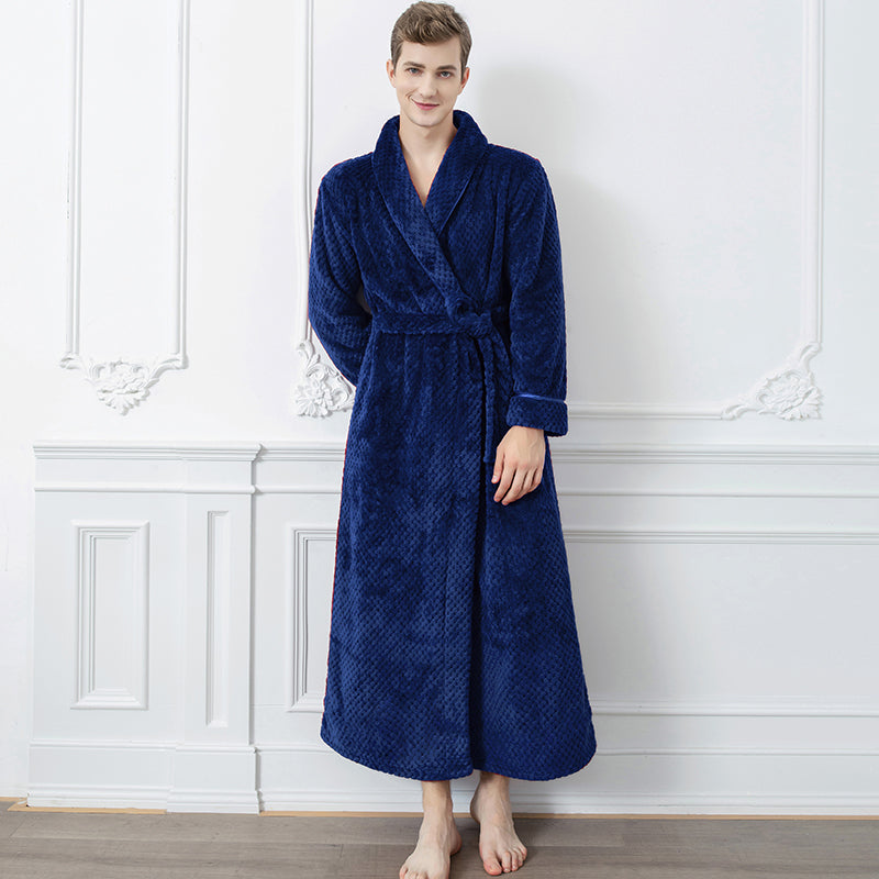 Men’s Extra Long Bathrobe | Thermal Winter Robe | Svulp