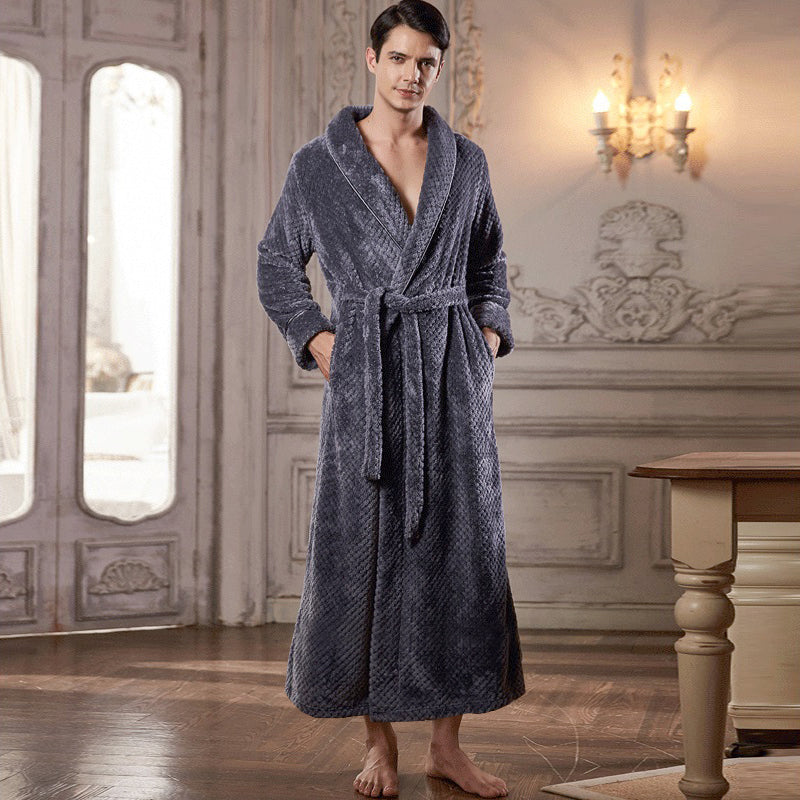 Men’s Extra Long Bathrobe | Thermal Winter Robe | Svulp