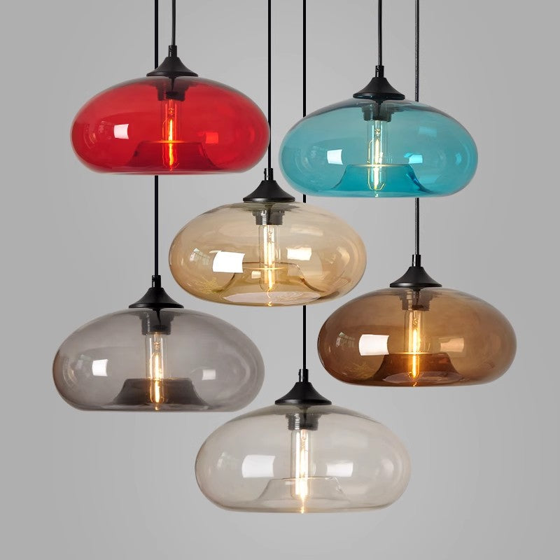 Aurelle | Retro Colored Glass Pendant Lamp For Living Room