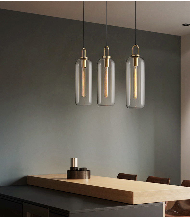 Luz de Realce AureaGlass com Abajur Fosco e Latão