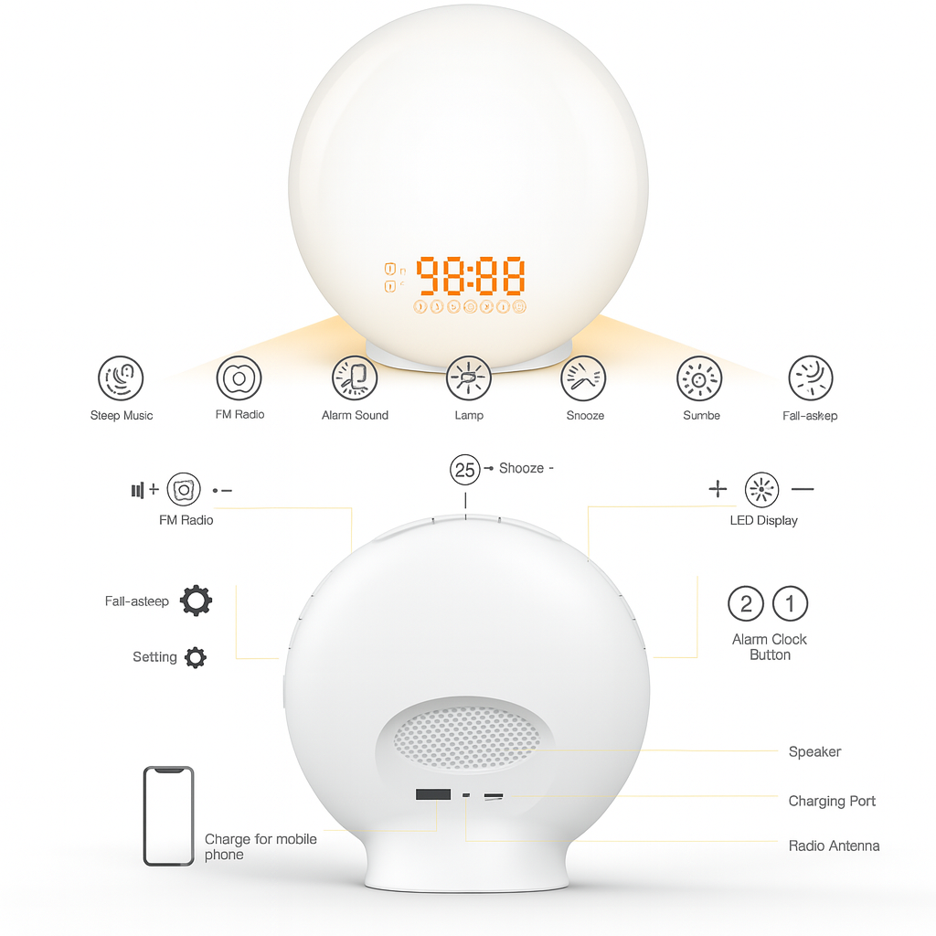 Wake Up Light: Smart Sunrise Alarm Clock and SAD Therapy Lamp