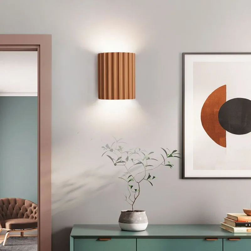 NovaRuffle Wall Light With Elegant Macaron Style Shade