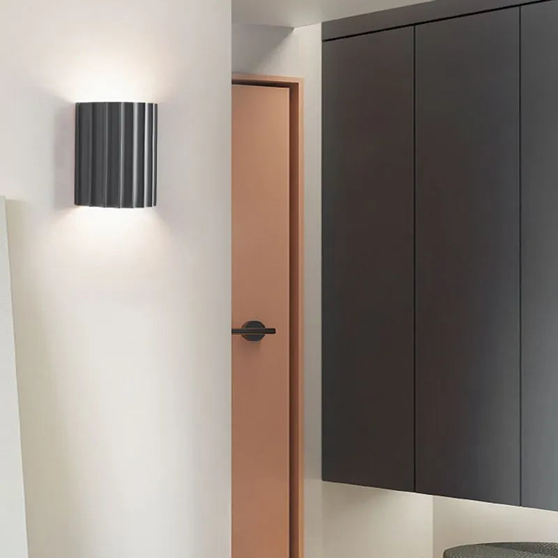 NovaRuffle Wall Light With Elegant Macaron Style Shade