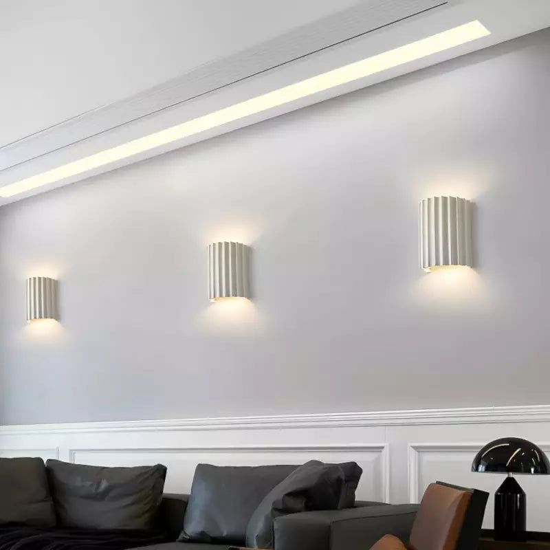 NovaRuffle Wall Light With Elegant Macaron Style Shade