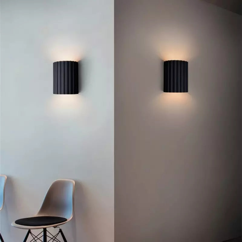 NovaRuffle Wall Light With Elegant Macaron Style Shade