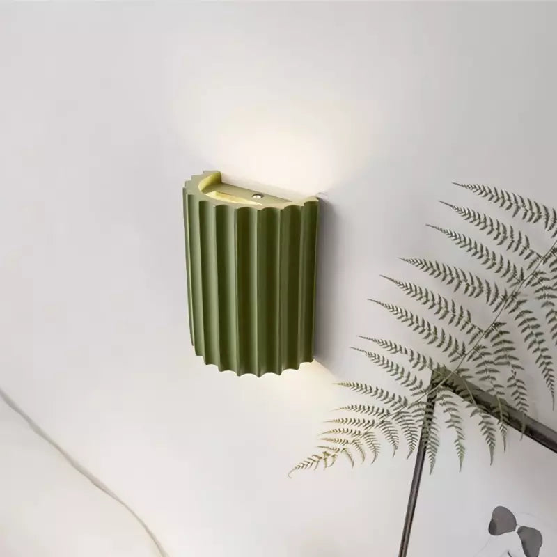 NovaRuffle Wall Light With Elegant Macaron Style Shade
