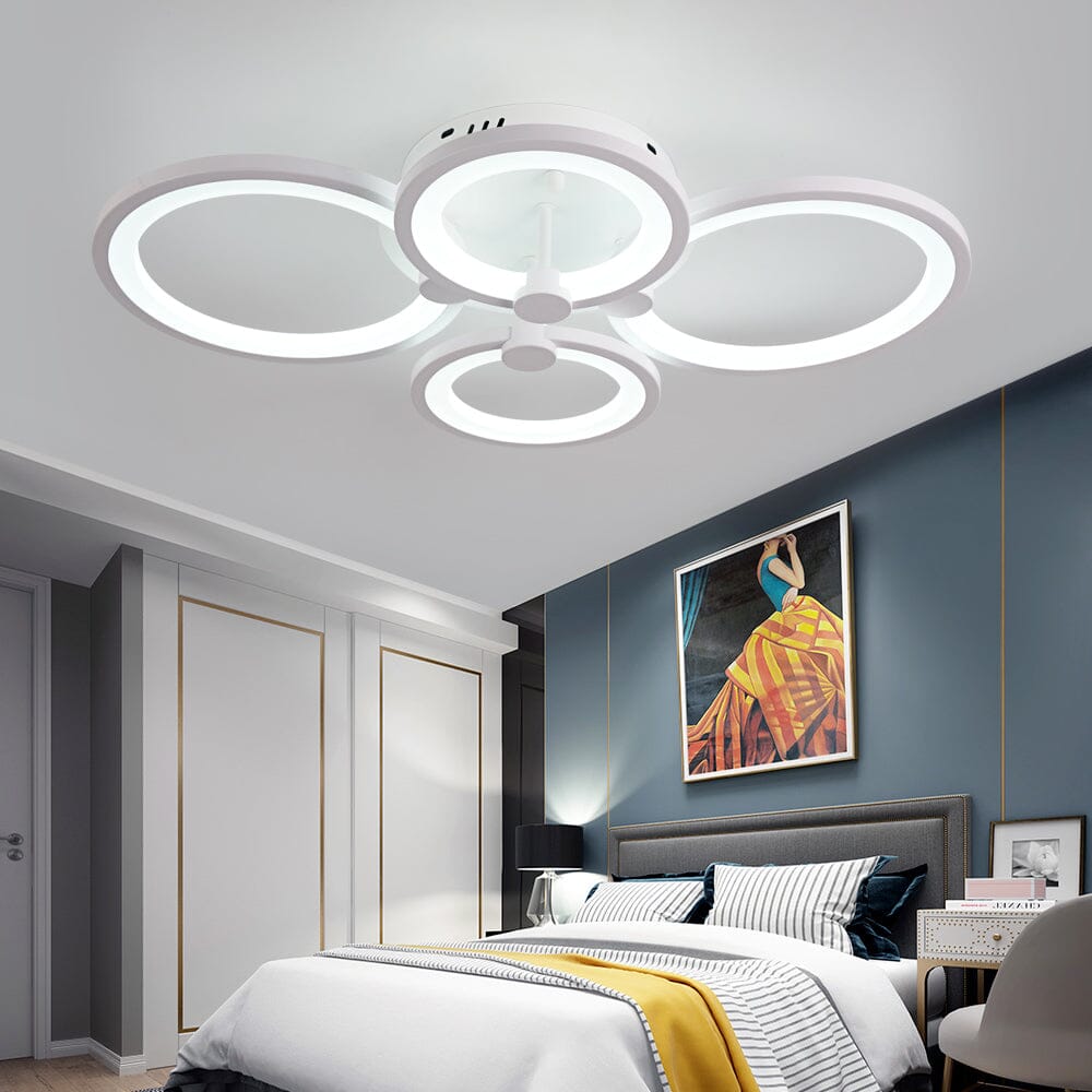 NovaRing Modern Ring Acrylic Ceiling Light With Remote