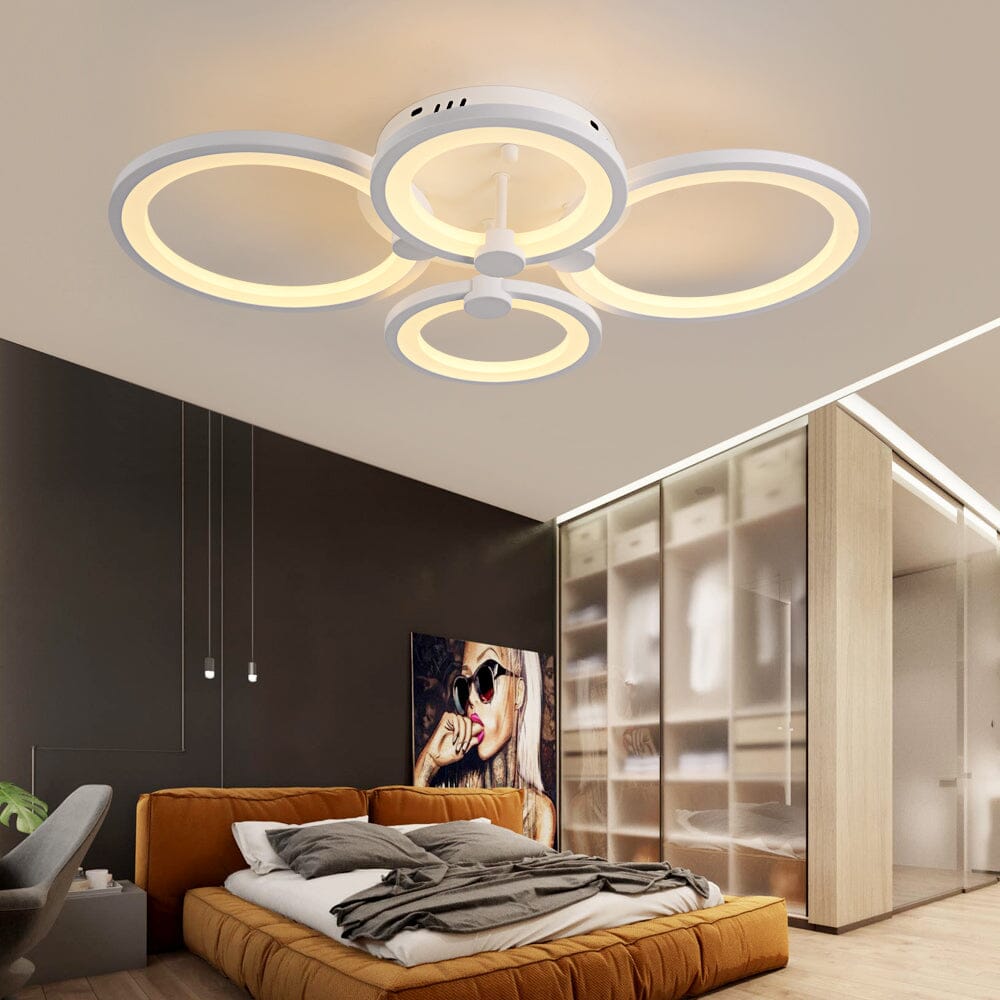 NovaRing Modern Ring Acrylic Ceiling Light With Remote