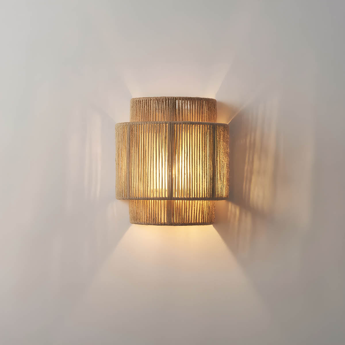 NaturaLoom Rope Wall Light With Natural Materials And Warm Glow