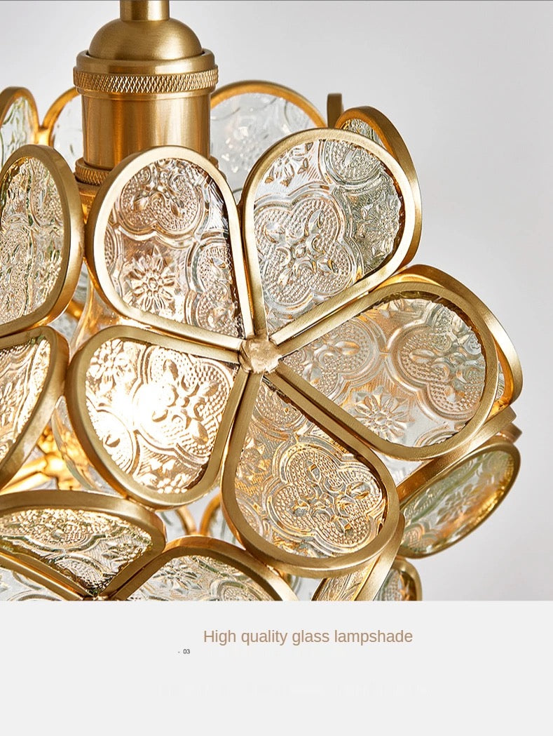 Nova Bloom Glass Pendant Light With Nordic Flower Design