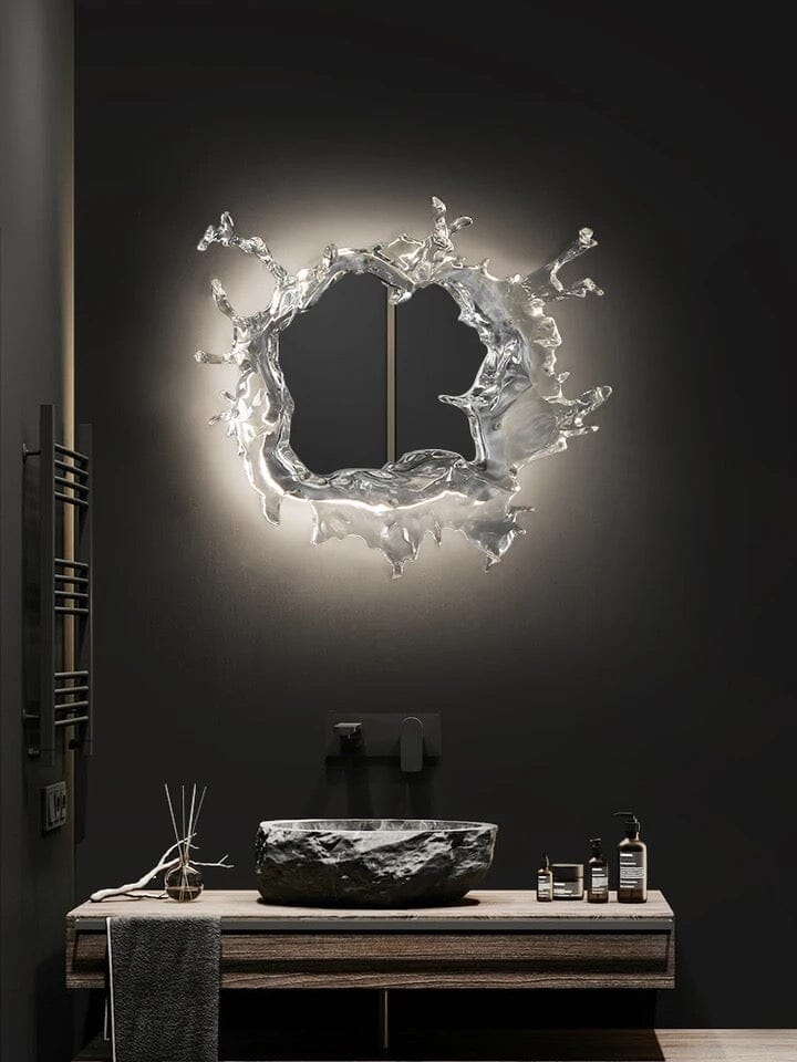 DriftGlow Water Splash LED Mirror Wall Light Waterproof