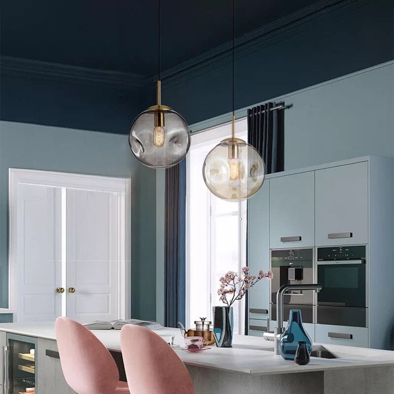 Aeris Glass Pendant Light Minimalist Ceiling Lamp Modern Living