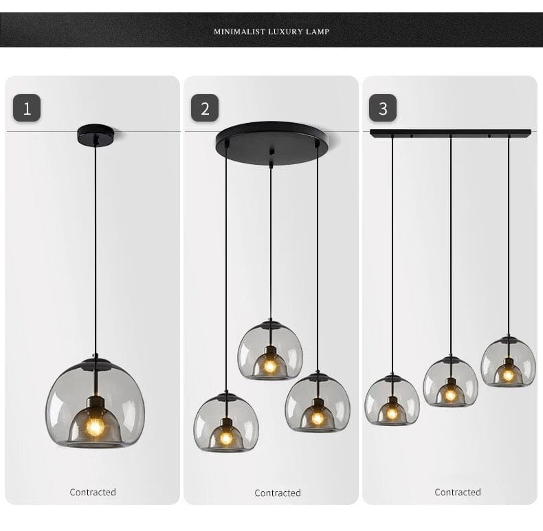 Lyris Glass Pendant Lamps for Modern Kitchens and Bathrooms