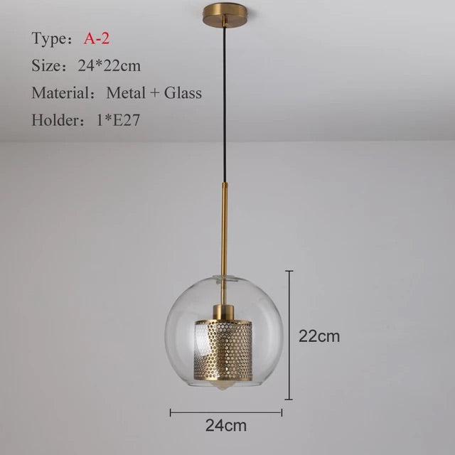 NovaLox Nordic Glass Pendant Light for Kitchen and Dining