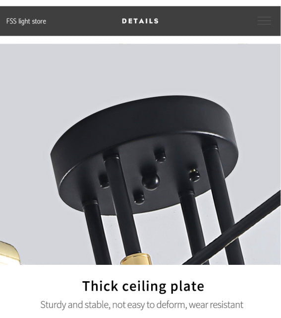 Nordic Iron Wall Light by Novis | Semi-Flush Mount 90-260V