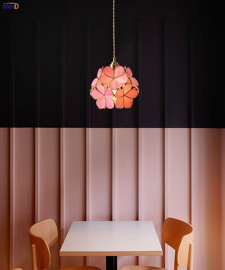 Nova Bloom Glass Pendant Light With Nordic Flower Design