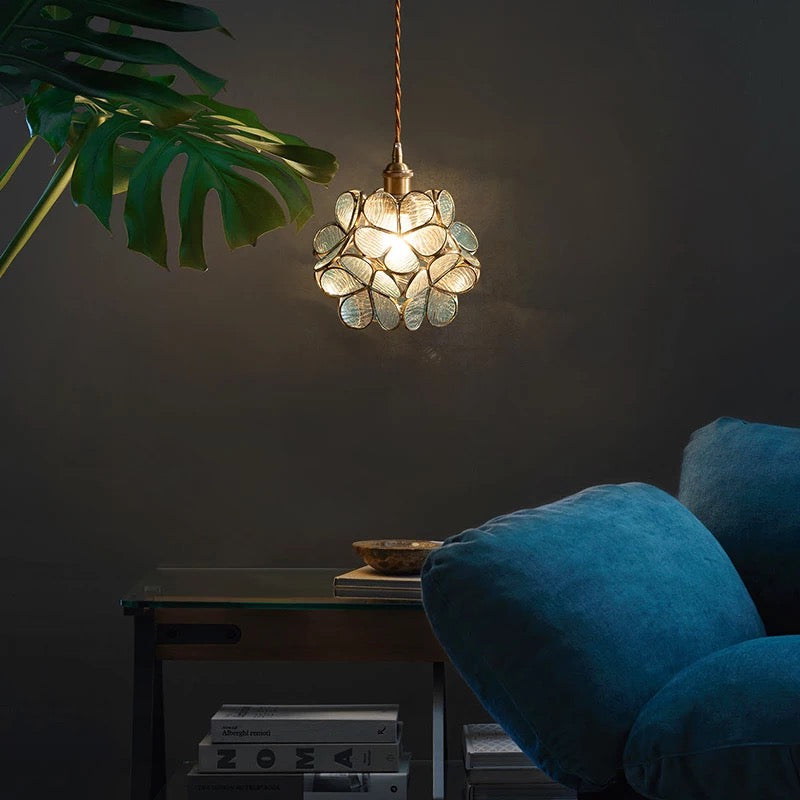 Nova Bloom Glass Pendant Light With Nordic Flower Design