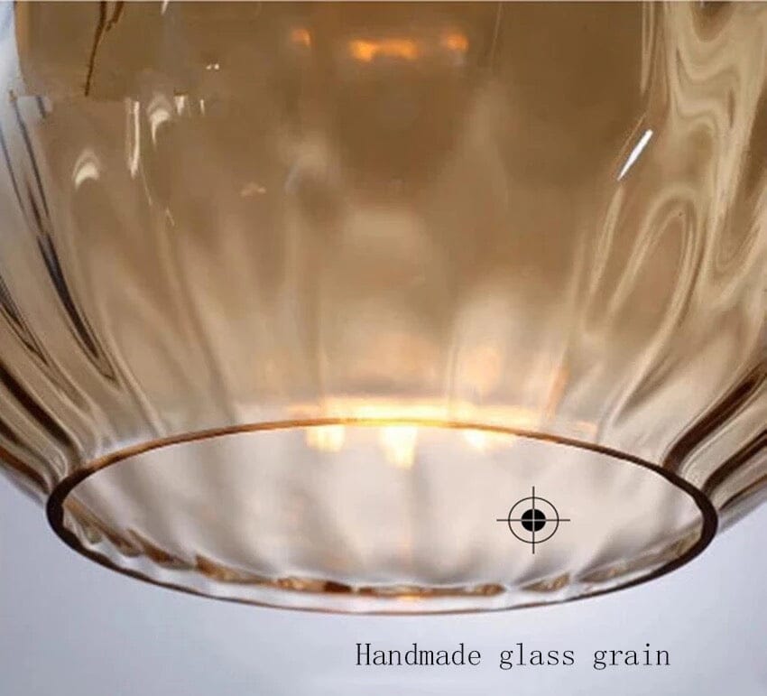 Luminária de Suspensão em Vidro Liora | Candeeiro Nórdico Feito à Mão