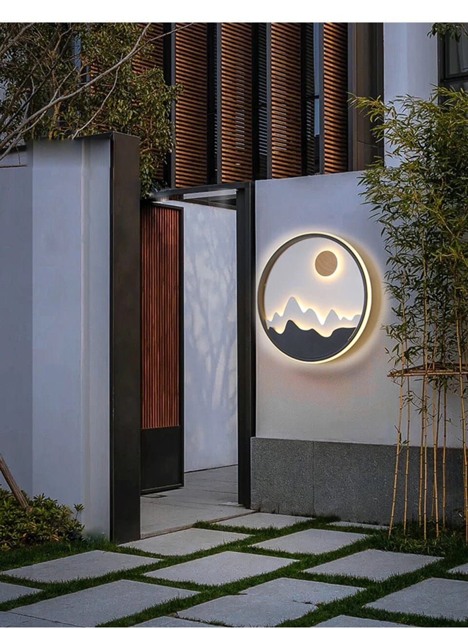 Lampe murale extérieure Aurora Horizon en aluminium, lumière moderne