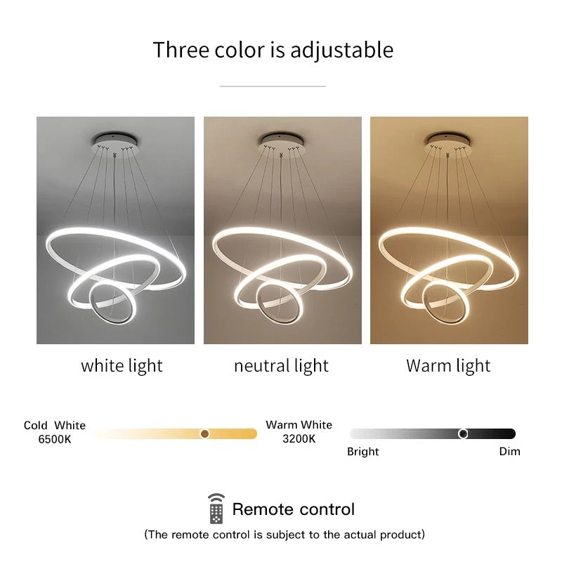 LumaCircle Ring Chandelier Modern Circular Ceiling Light