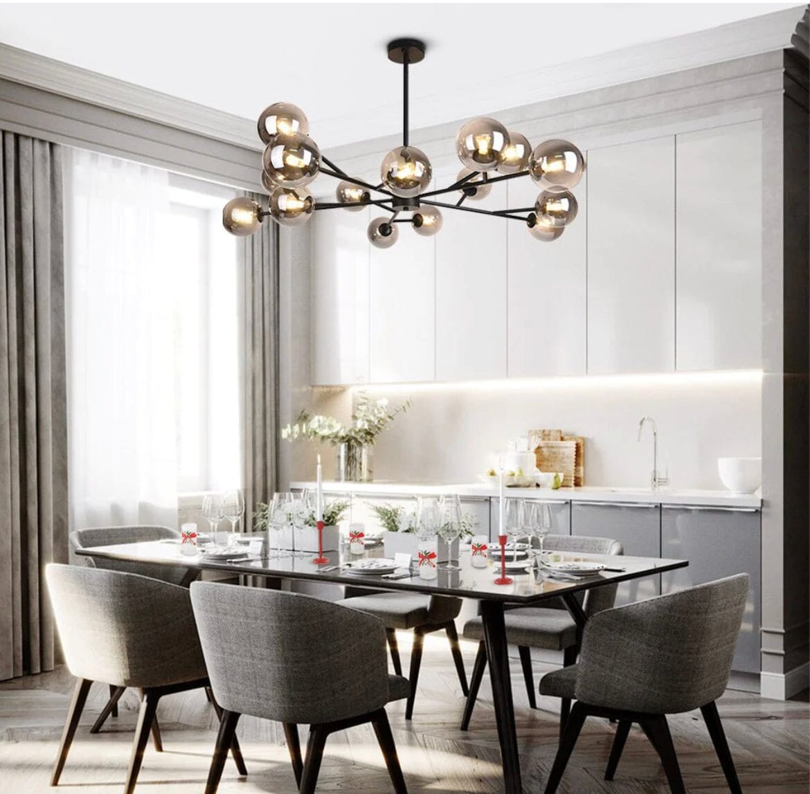 Astrae Flux 15 Kevyt Sputnik-kattokruunu himmennettävä valo