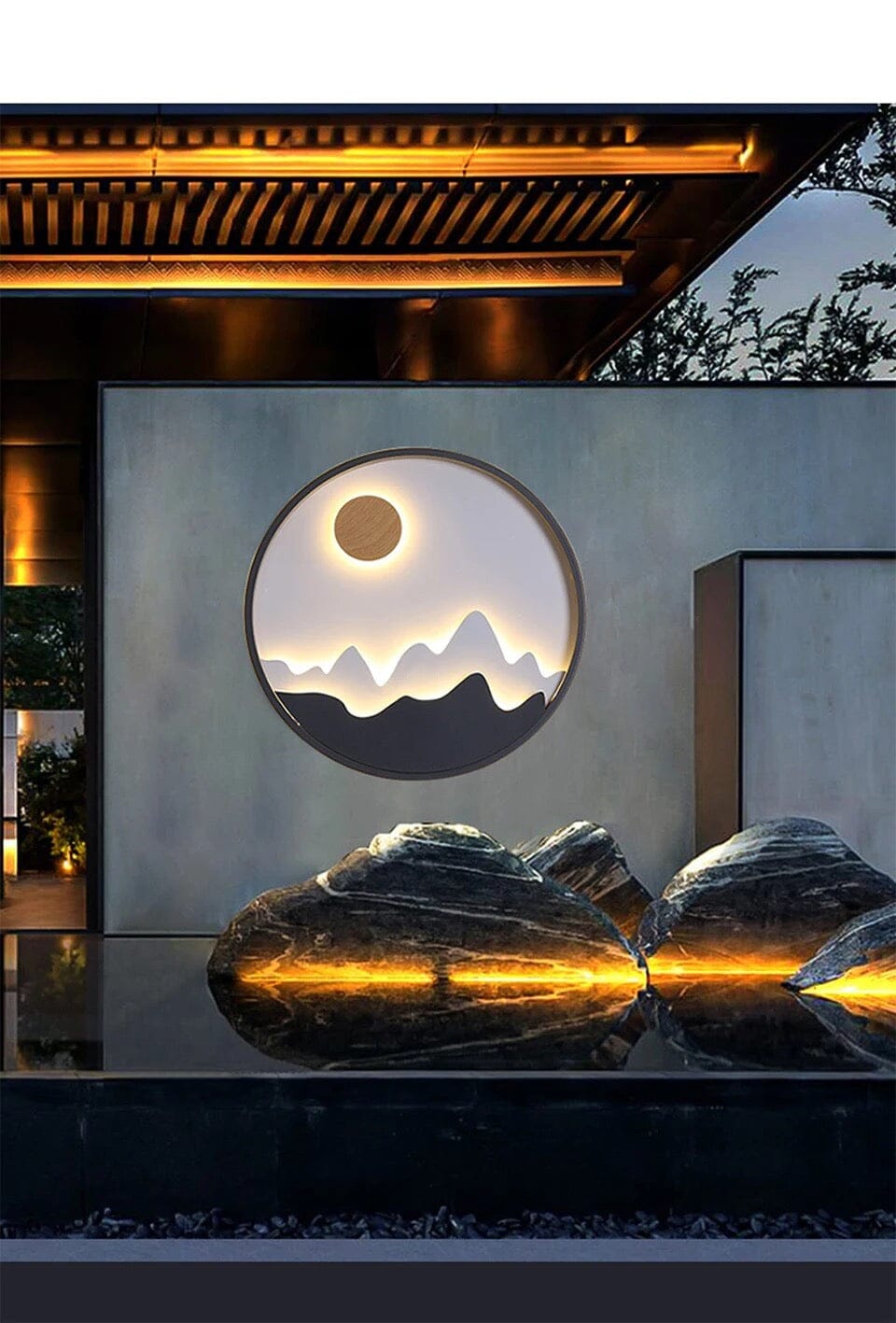 Lampe murale extérieure Aurora Horizon en aluminium, lumière moderne