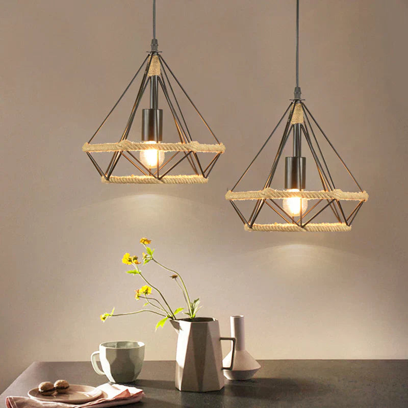 Lâmpada Auriel Twine Nórdica Vintage Artesanal