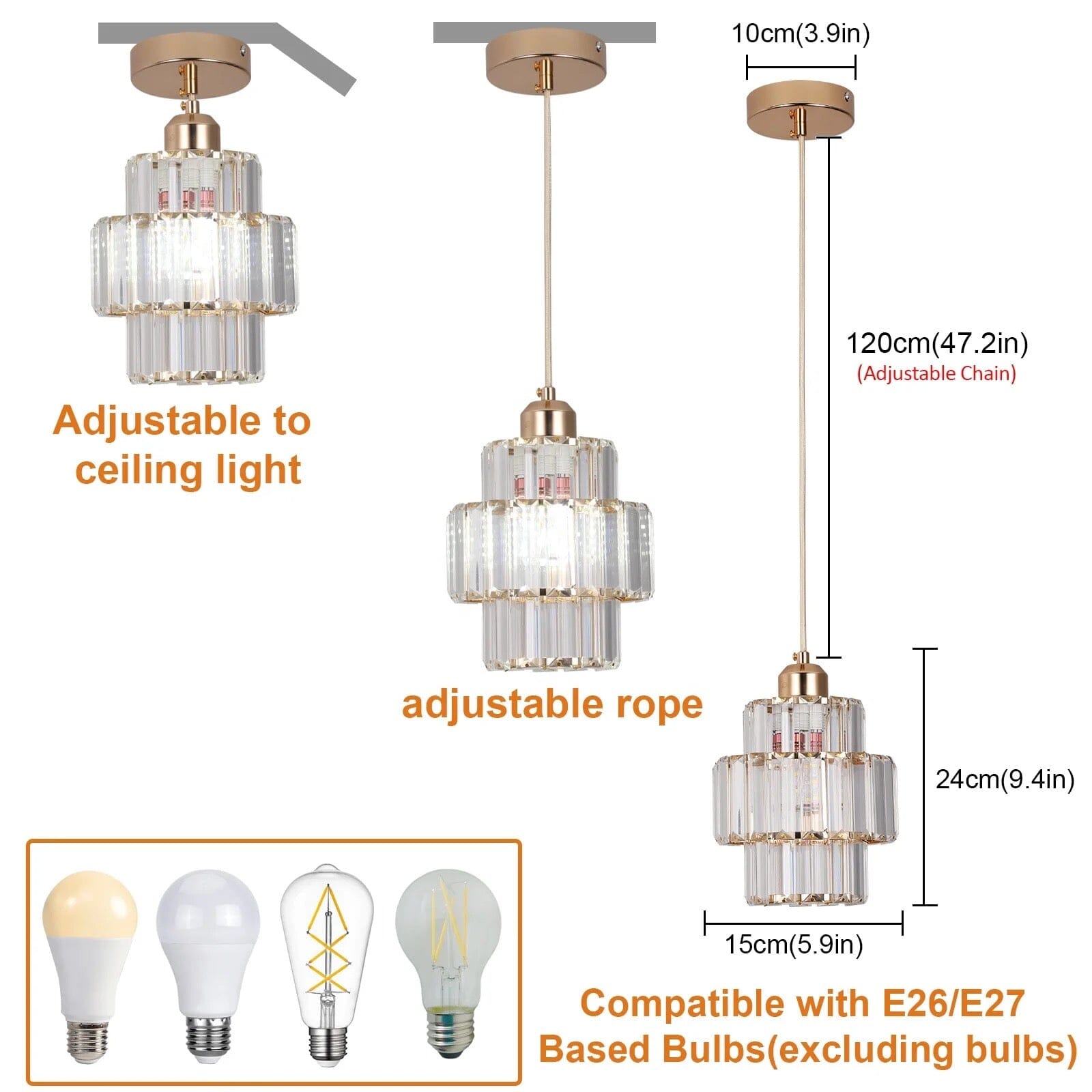 Lyra kristály medálok modern belső terekhez fekete vagy arany színben