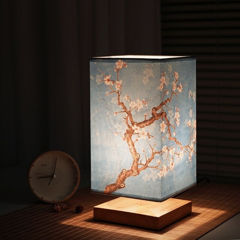 Kairoi Nordic Japanese Table Lamp With Soft Fabric Shade