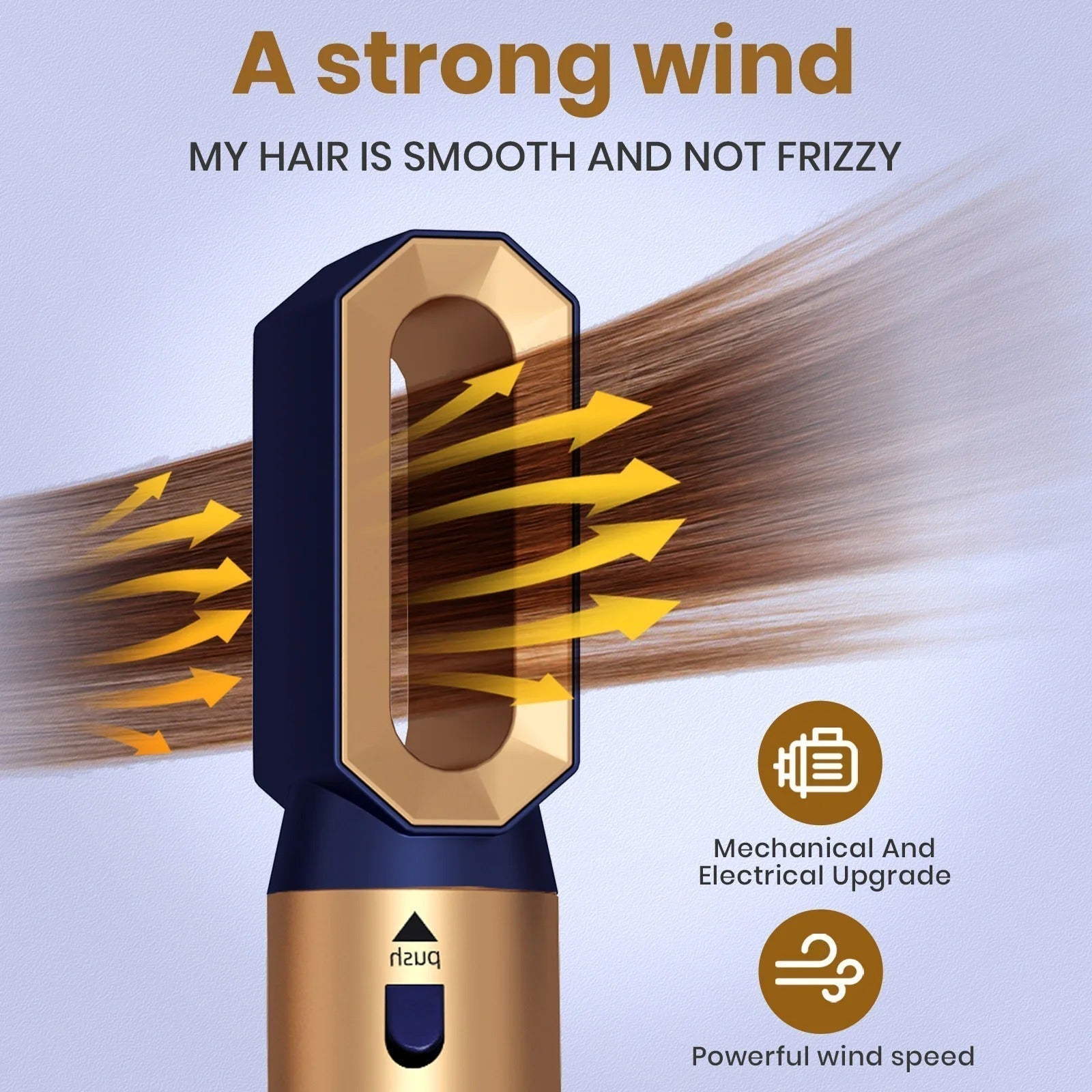 AeroNova 5-In-1 Hair Styler 1000W High-Velocity Hot Air Brush With Ionic Infrared