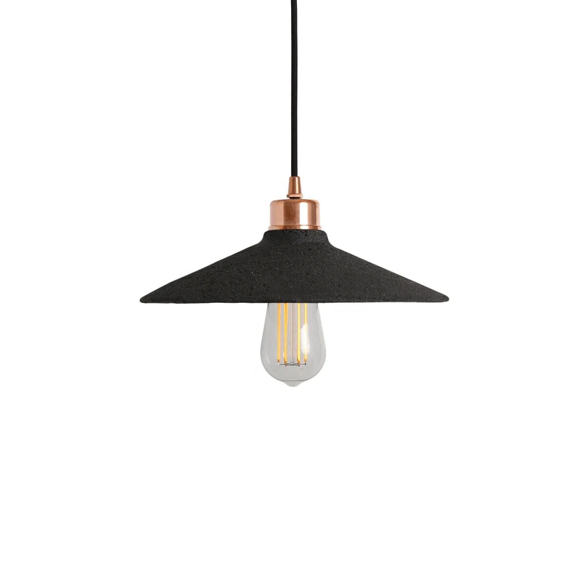 Orenda Organic Black Clay Ceramic Pendant Light 28cm