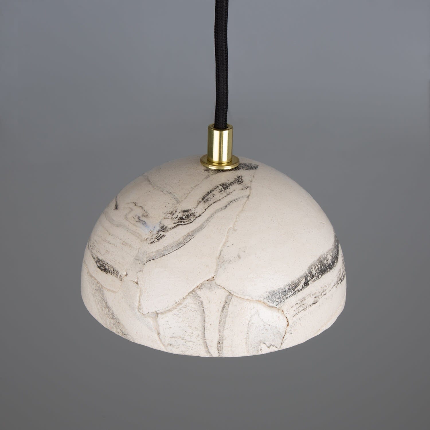 Virelle Marble Ceramic Dome Pendant Light 14cm Diameter