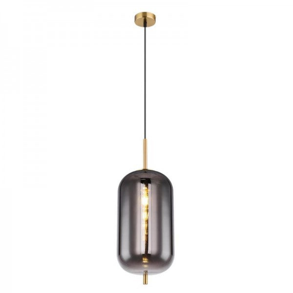ObsidianHalo Smoked Glass Bowl Pendant Light Variants