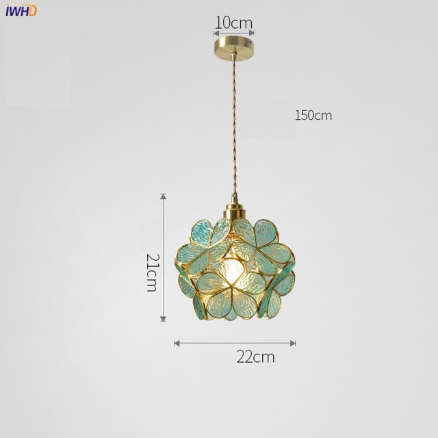 Nova Bloom Glass Pendant Light With Nordic Flower Design