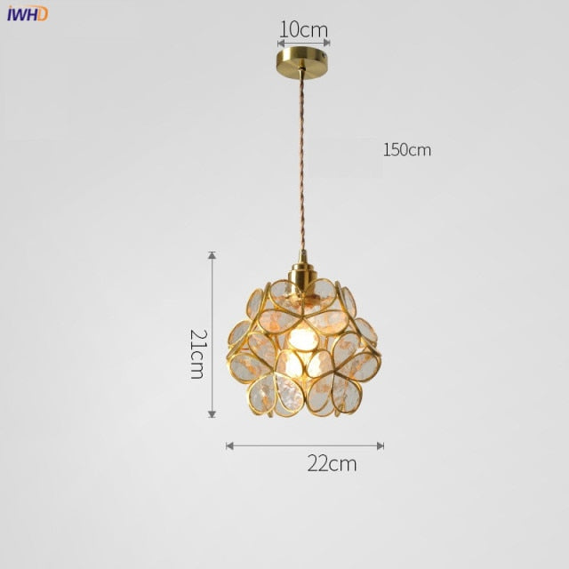 Nova Bloom Glass Pendant Light With Nordic Flower Design